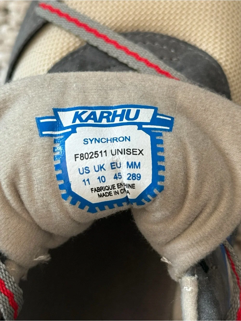Karhu Synchron Air Cushion Sneakers Gray Blue Red | Men’s 11 / EU 45